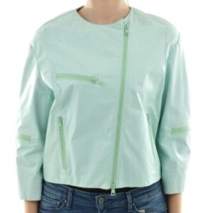 DROME New Woman Light Green Leather Jacket Sz S